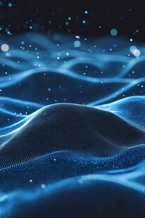 蓝色科技感波浪粒子背景