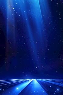 梦幻蓝色星空光线背景图