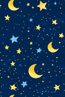 梦幻星月图案背景