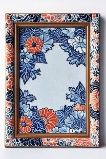 复古花卉图案装饰画框架