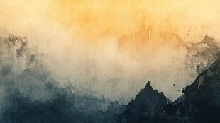 山间晨雾中的壮美景色