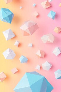 彩色立体几何图形背景