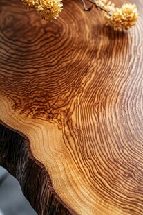 天然木纹桌面的独特美感