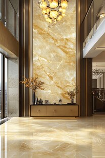 豪华大理石装饰的大气门厅