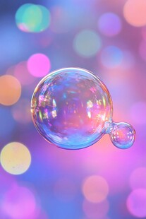 梦幻彩色泡泡 浪漫背景