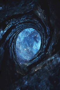 穿越星空隧道的奇幻景象