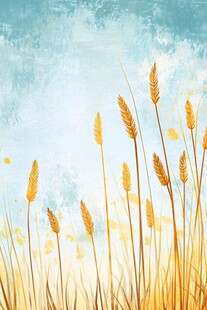 麦浪轻舞于梦幻蓝天之下