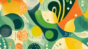 抽象多彩几何图案艺术画