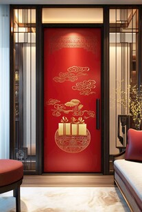 中式喜庆入户门装饰设计