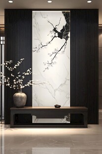 中式大理石玄关装饰摆件