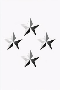 银色立体五角星组合图案