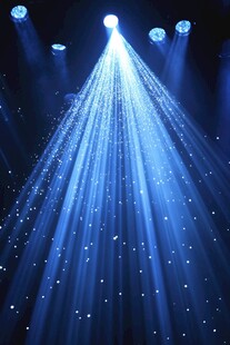 蓝色梦幻舞台灯光秀