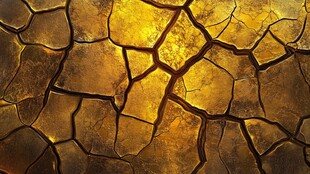 干裂的金色大地纹理