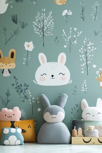 可爱动物风儿童房装饰摆件