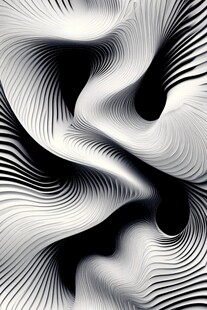 黑白线条抽象艺术图案