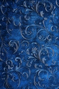 蓝色复古花纹图案背景