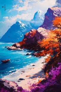 梦幻山海间的绚烂景致