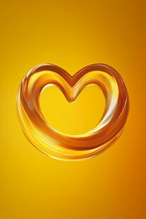 金色心形光泽图案