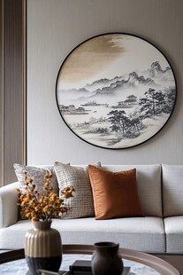 中式客厅挂饰 山水意境画