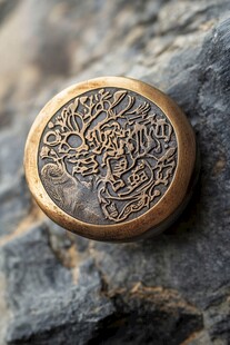 古雅铜质印章 镌刻精美纹饰