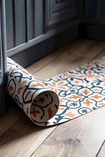 复古花纹地贴纸一卷