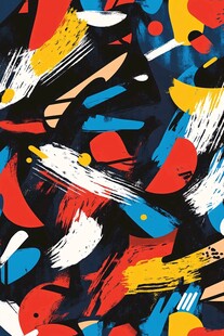 抽象多彩笔触图案纹理