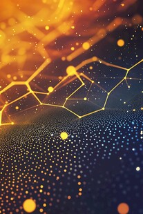 梦幻科技风几何粒子背景图