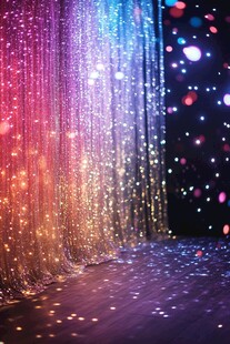 梦幻炫彩流苏灯光背景