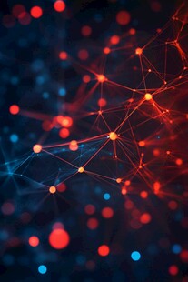 梦幻科技感的粒子连线画面