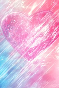 梦幻爱心渐变背景图