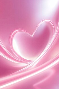 梦幻粉色心形光影背景