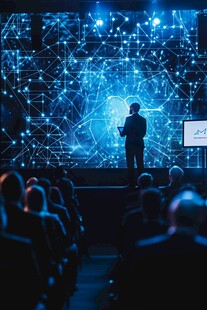 科技演讲现场 未来感十足