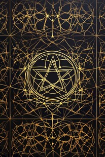 金色神秘几何图案背景