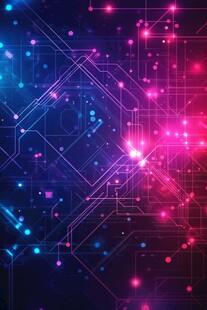 炫彩科技感电路背景图案