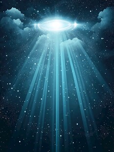 夜空中的神秘UFO降临