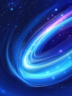 梦幻蓝色星空漩涡背景