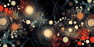 抽象炫彩几何圆形图案背景