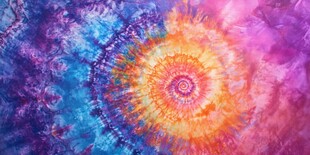 绚丽扎染图案的梦幻世界