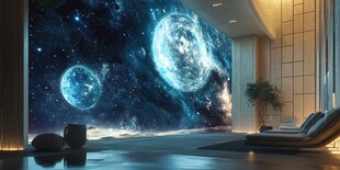 梦幻星空主题室内空间