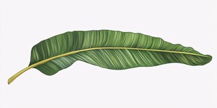 一片翠绿的香蕉叶