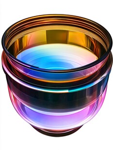 彩色炫光多层镜头特写