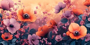 梦幻花卉景致