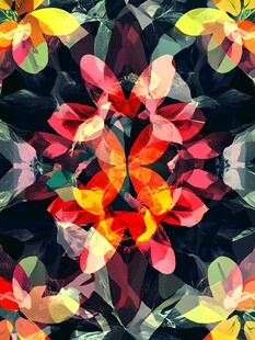 多彩花卉抽象图案背景