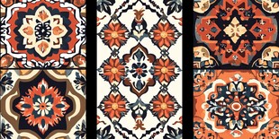 复古民族风几何花纹图案