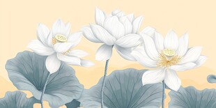 白荷绽放 清新雅致之景