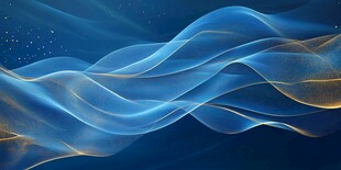 梦幻蓝色流动光影背景