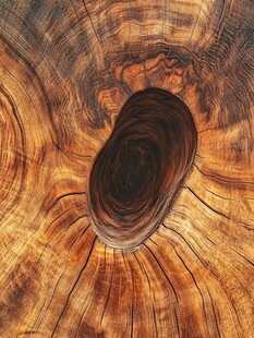 树桩横截面的年轮纹理