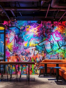 多彩涂鸦风时尚室内空间