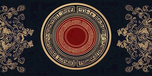 中式古典对称花纹装饰图