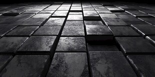 黑暗中发光的方块地面